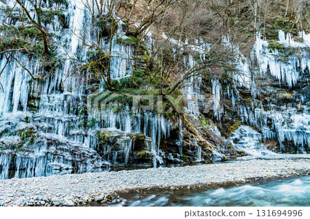 埼玉縣秩父市埼玉縣埼玉町的冰柱 埼玉縣秩父市埼玉縣埼玉町的冰柱 131694996