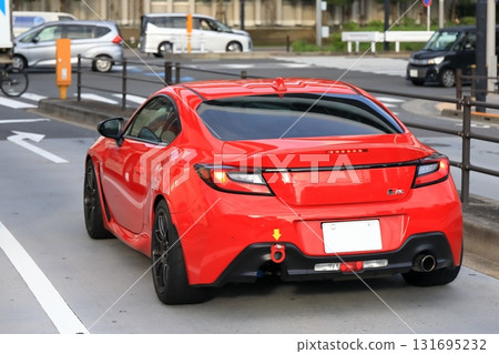 Image of a red domestic sports car Image of a red domestic sports car 131695232