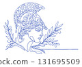 Athena Goddess Of War Wisdom Strategy Justice And Intellect In Greek Mythology One Line Vector 131695509