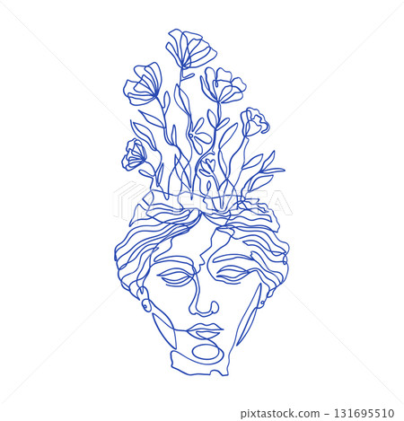 Greek Mythology Demeter Line Art Goddess Of Nature Fertility Harvest Ancient God Outline One Line Modern Minimalist Vector Greek Mythology Demeter Line Art Goddess Of Nature Fertility Harvest Ancient God Outline One Line Modern Minimalist Vector 131695510