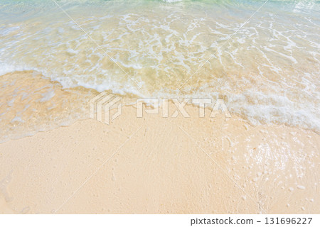 White sand and waves at Toguchi Beach on Irabu Island, Miyako Island 131696227