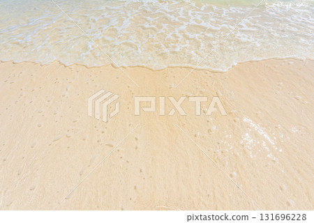 White sand and waves at Toguchi Beach on Irabu Island, Miyako Island 131696228