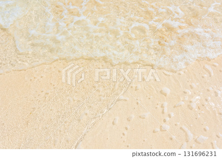 White sand and waves at Toguchi Beach on Irabu Island, Miyako Island 131696231