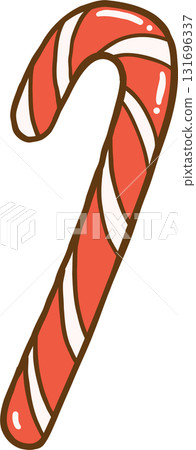 Christmas Cnady Cane Cartoon Hand Drawn Christmas Cnady Cane Cartoon Hand Drawn 131696337
