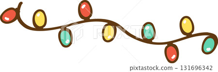Illustration of Colorful Christmas String Lights Illustration of Colorful Christmas String Lights 131696342