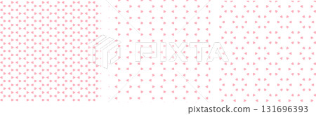 Pink flower basket weave pattern set 131696393