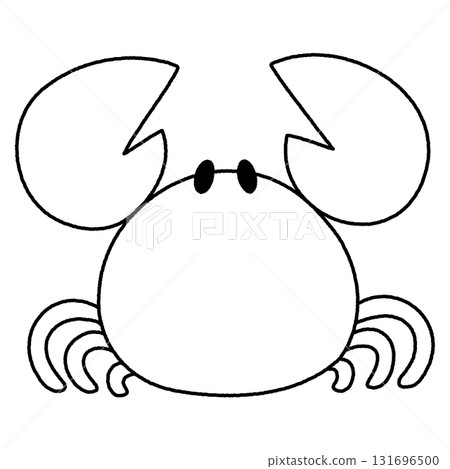 單色可愛螃蟹插畫 131696500