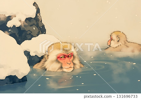 日本獼猴泡溫泉 131696733