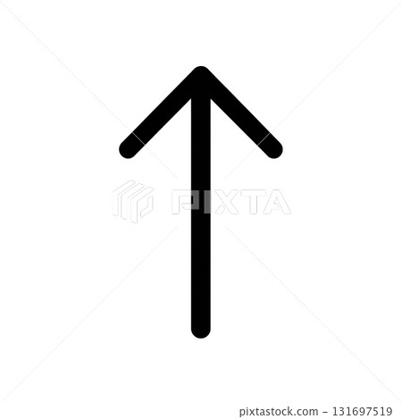 Simple black arrow icon, monotone black arrow mark, stylish black direction sign 131697519
