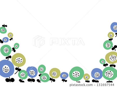 可愛的斯堪的納維亞風格花框 可愛的斯堪的納維亞風格花框 131697544