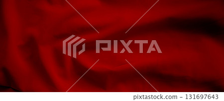 Red Fabric Background Texture Silk Linen Cloth Satin Luxury Abstract Material Dark Elegant Gradient Pattern Textile Banner Fashion Backdrop Christmas Summer Travel, Poster Template Card Wallpaper. 131697643