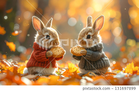 兔子和落葉 131697899