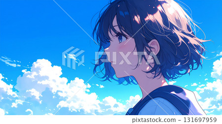 藍天和女孩 131697959