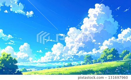 天空和草原 131697960