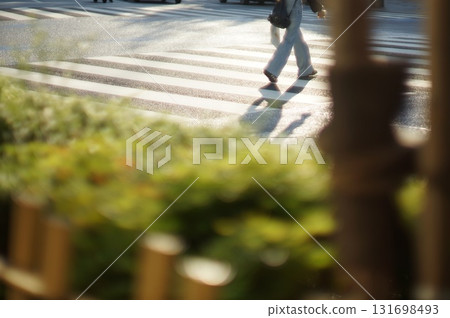 The shadow of the walking person 131698493