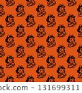 Halloween Seamless Patterns Orange Black Digital Paper 131699311