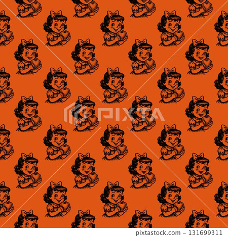 Halloween Seamless Patterns Orange Black Digital Paper Halloween Seamless Patterns Orange Black Digital Paper 131699311