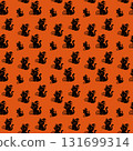 Halloween Seamless Patterns Orange Black Digital Paper 131699314