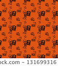 Halloween Seamless Patterns Orange Black Digital Paper 131699316