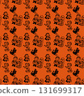 Halloween Seamless Patterns Orange Black Digital Paper 131699317