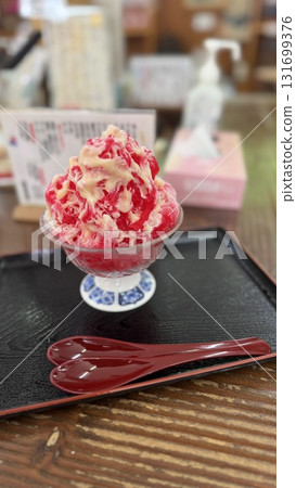 Delicious strawberry shaved ice 131699376