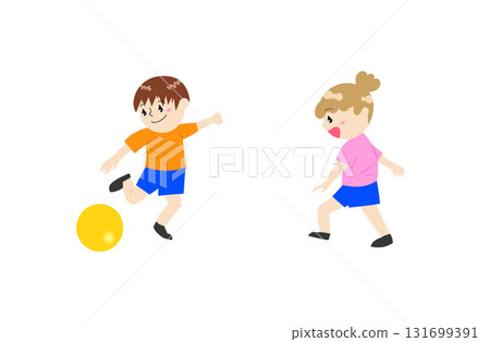 Children playing soccer 131699391