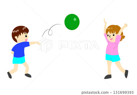 孩子玩接球 131699393