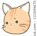 A cute brown tabby cat character icon in trouble 131699470