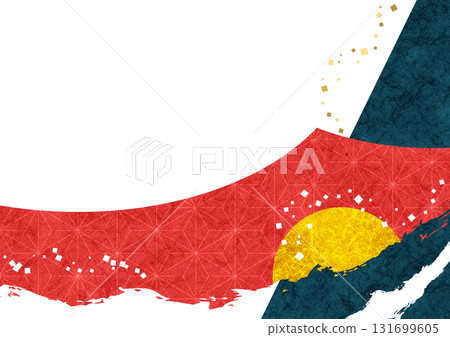 Abstract background frame of Japanese paper and gold leaf Japanese style texture pattern and brush decorative frame Abstract background frame of Japanese paper and gold leaf Japanese style texture pattern and brush decorative frame 131699605