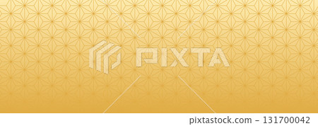 Japanese-style background material: Golden hemp leaf pattern, horizontal, gradation 131700042