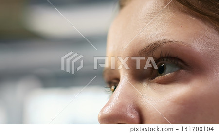 Extreme close up of female engineer using AI LLM chatbot, optimizing company systems performance. System administrator uses artificial intelligence to convert manual workflows into automated scripts Extreme close up of female engineer using AI LLM chatbot, optimizing company systems performance. System administrator uses artificial intelligence to convert manual workflows into automated scripts 131700104