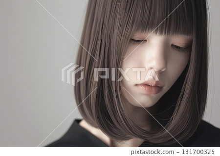 齊瀏海髮型 131700325