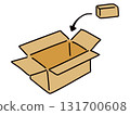包裝工作包括將小件物品放入大紙箱 131700608
