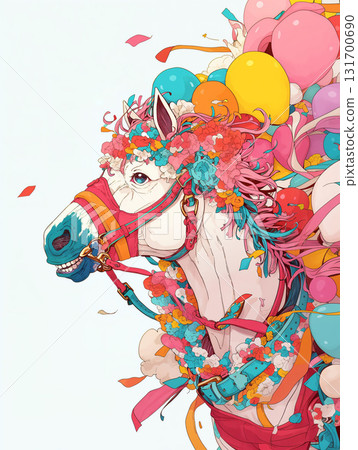 馬和氣球 131700690