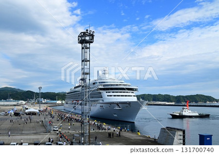 宮古港的早晨：豪華遊輪「飛鳥三號」抵達 131700740