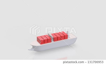 The Ship for Transport or Business concept 3d Rendering. 131700953