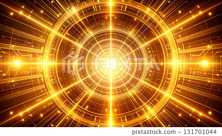 帶有金色數字圓圈的未來主義介面 131701044