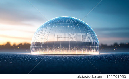 未來城市出現透明數位穹頂 131701060