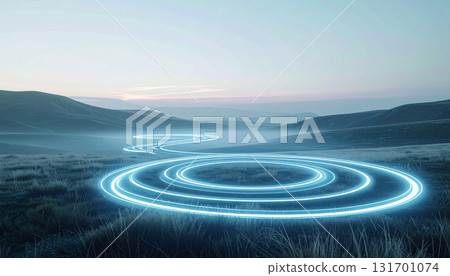 光跡描繪的未來草原景觀 光跡描繪的未來草原景觀 131701074