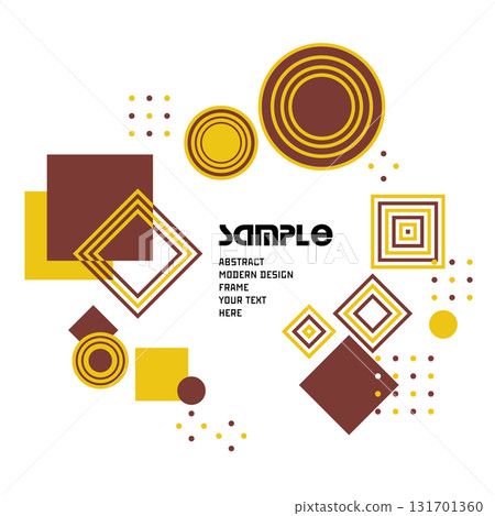 Stylish and cool abstract decorative frame with text margin. Illustration material in brown and yellow. Stylish and cool abstract decorative frame with text margin. Illustration material in brown and yellow. 131701360