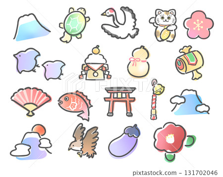 可愛的新年材料套裝 131702046