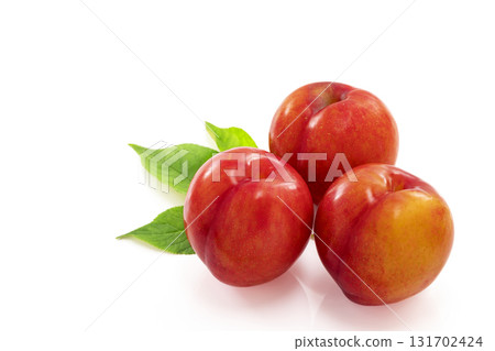 Plums on a white background 131702424