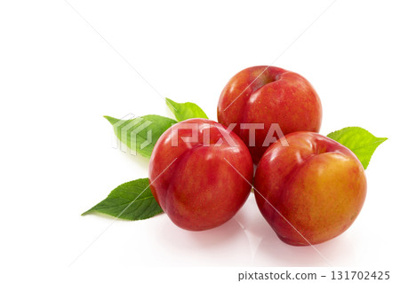 Plums on a white background 131702425