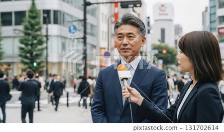 Street interview: Male business person 131702614