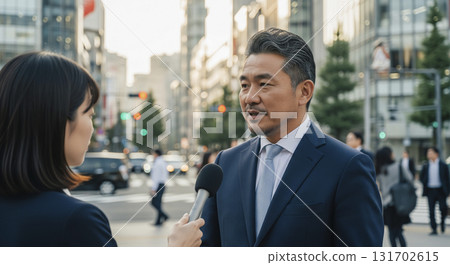街頭訪問：男性商務人士 131702615