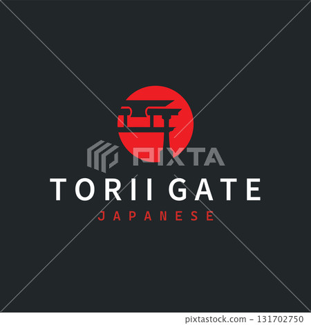 Torii gate logo design simple Japanese historical building with old and modern vintage concept as a symbol illustration template Torii gate logo design simple Japanese historical building with old and modern vintage concept as a symbol illustration template 131702750