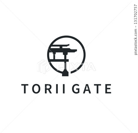 Torii gate logo design simple Japanese historical building with old and modern vintage concept as a symbol illustration template Torii gate logo design simple Japanese historical building with old and modern vintage concept as a symbol illustration template 131702757