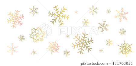 Gold snowflake wallpaper pattern background illustration vector material 131703035