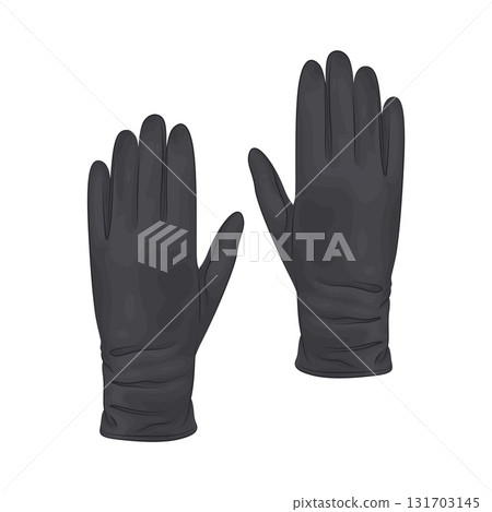 Illustration of black gloves 131703145