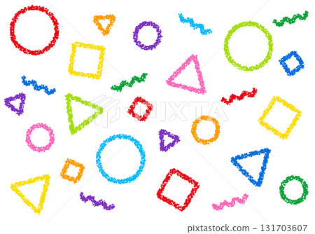 Crayon material: A pop background with geometric patterns 131703607
